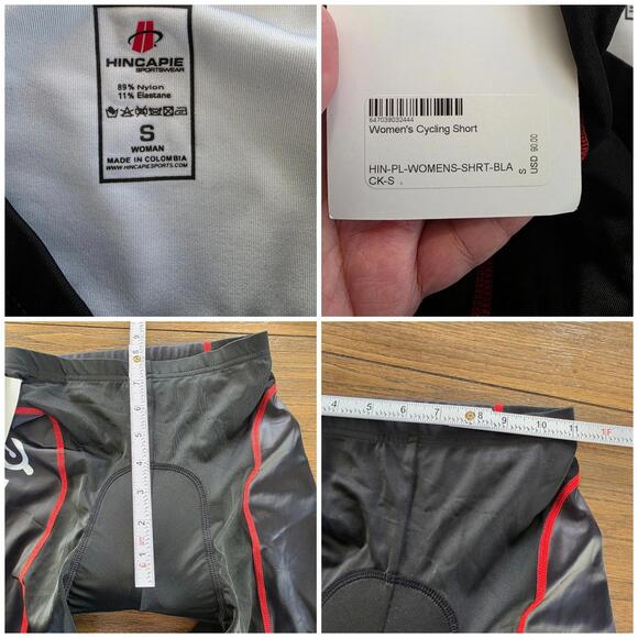 Hincapie Peloton Cycling Shorts Black Padded Bicycle Spinning Women's Small NWT - Picture 7 of 9